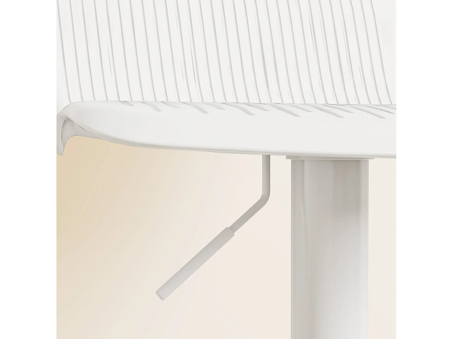 Set 2 sgabelli bar con schienale girevoli e altezza regolabile bianco