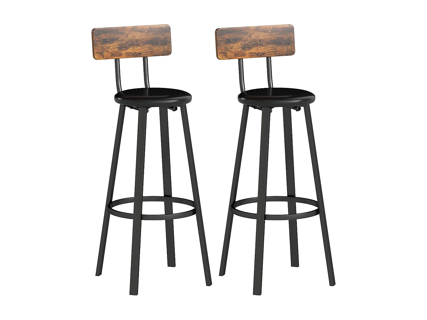 Set 2 sgabelli bar con schienale sgabelli cucina in finta pelle