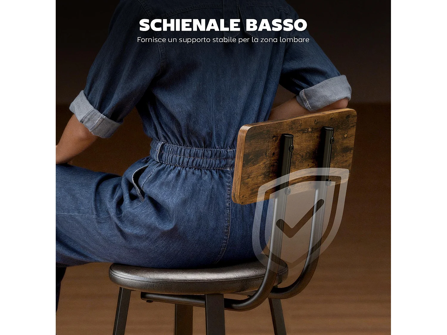 Set 2 sgabelli bar con schienale sgabelli cucina in finta pelle