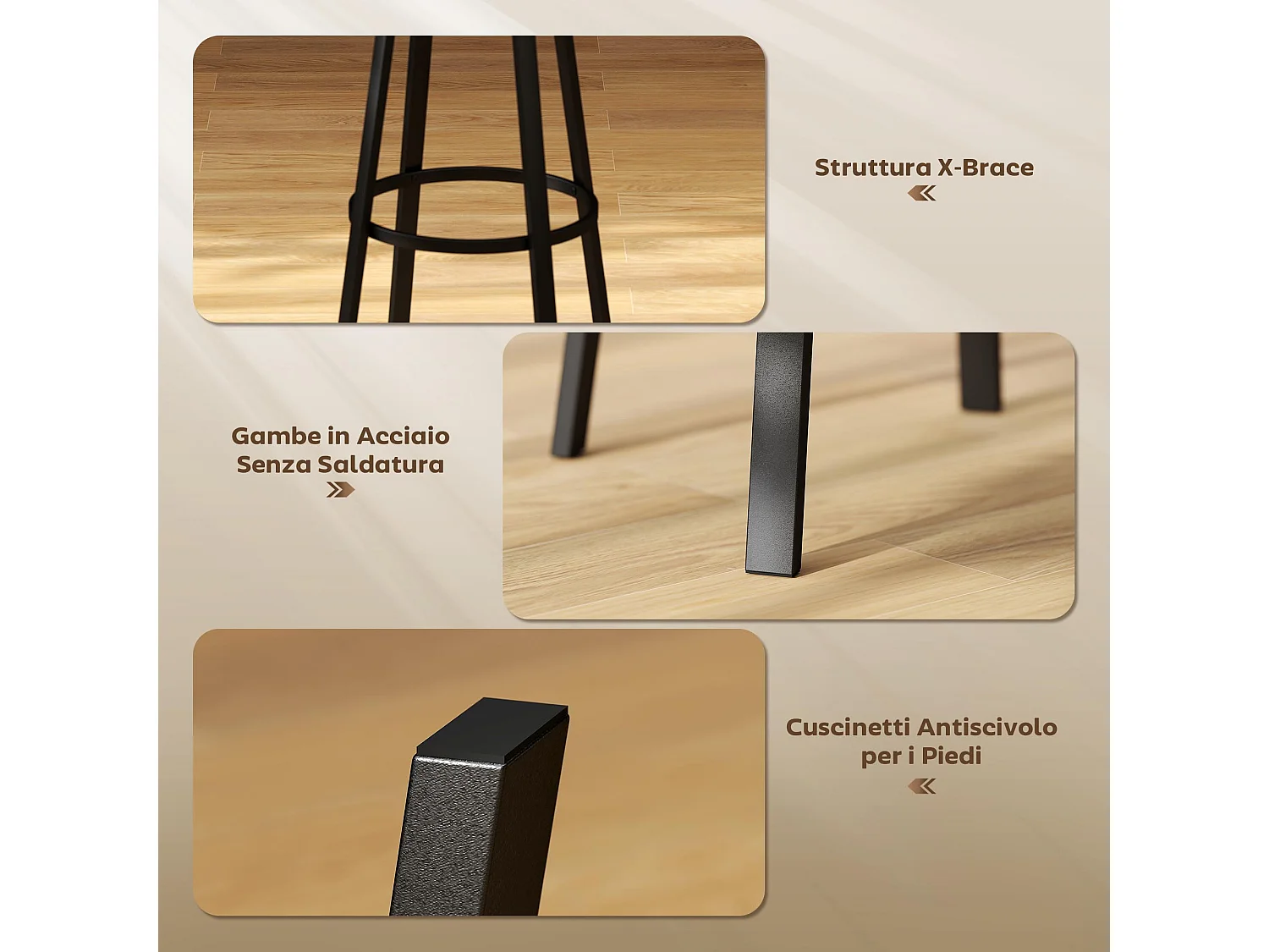 Set 2 sgabelli bar con schienale sgabelli cucina in finta pelle