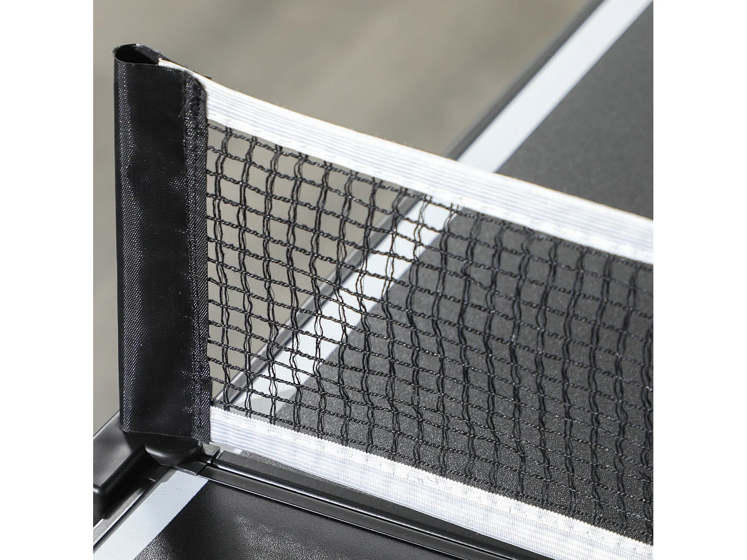 Tavolo ping pong pieghevole in alluminio e mdf 152x76x72 cm nero