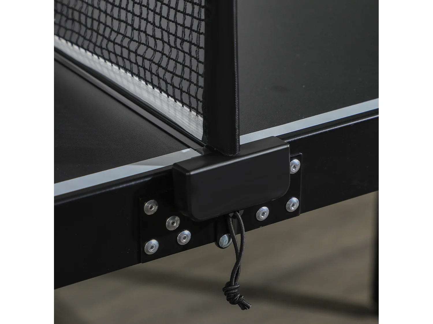 Tavolo ping pong pieghevole in alluminio e mdf 152x76x72 cm nero