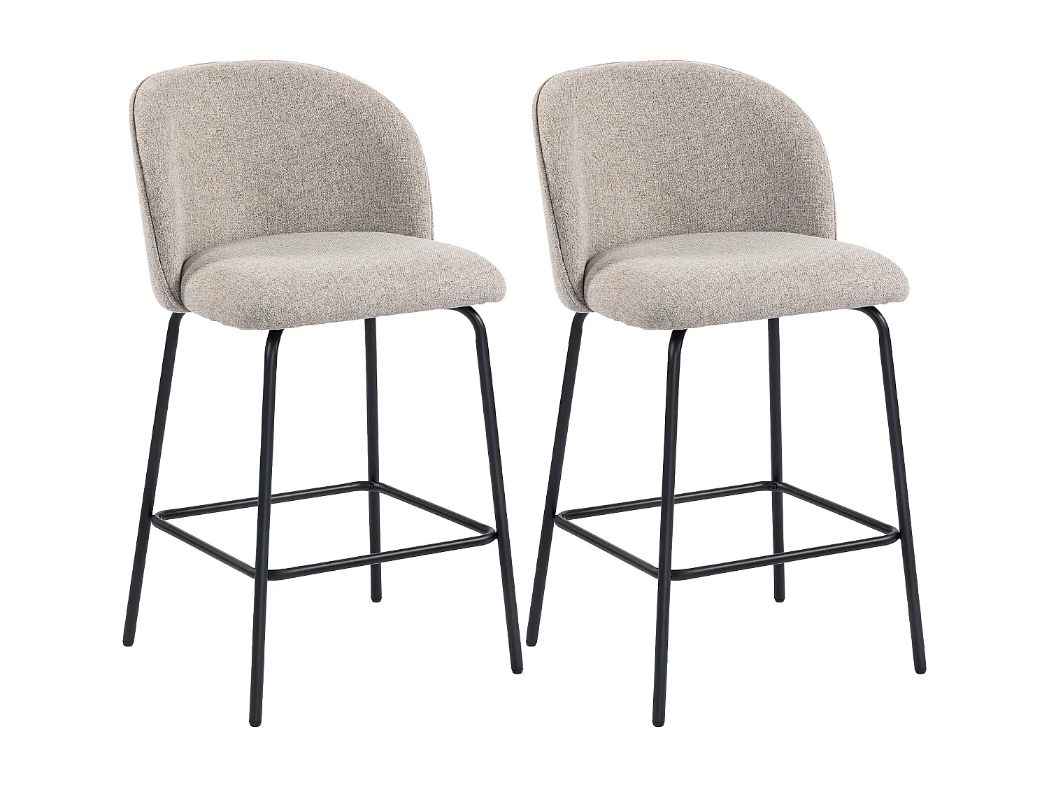 Set 2 sgabelli bar con schienale ergonomico sgabelli cucina in lino