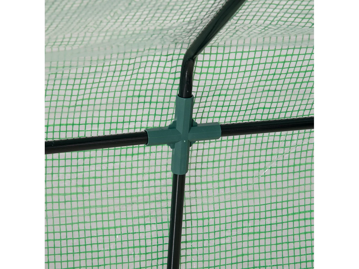 Serra da giardino con 2 coperture in pe e 4 finestre avvolgibili