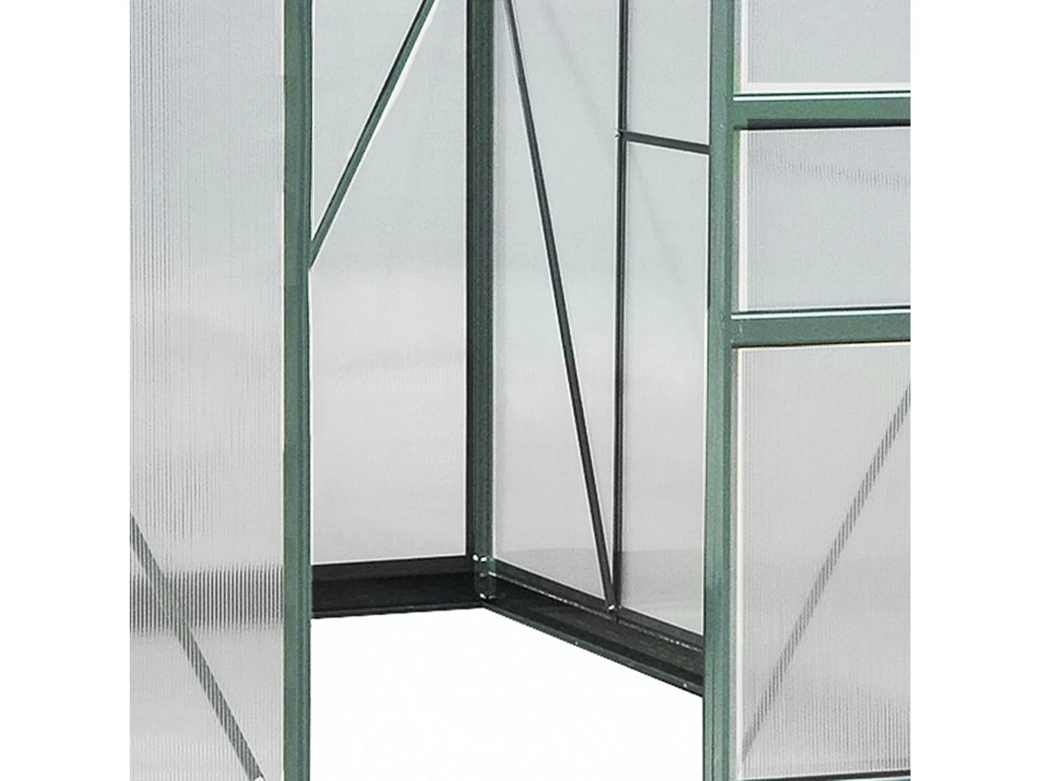 Serra da giardino in policarbonato 190x252x201cm serra per piante con base