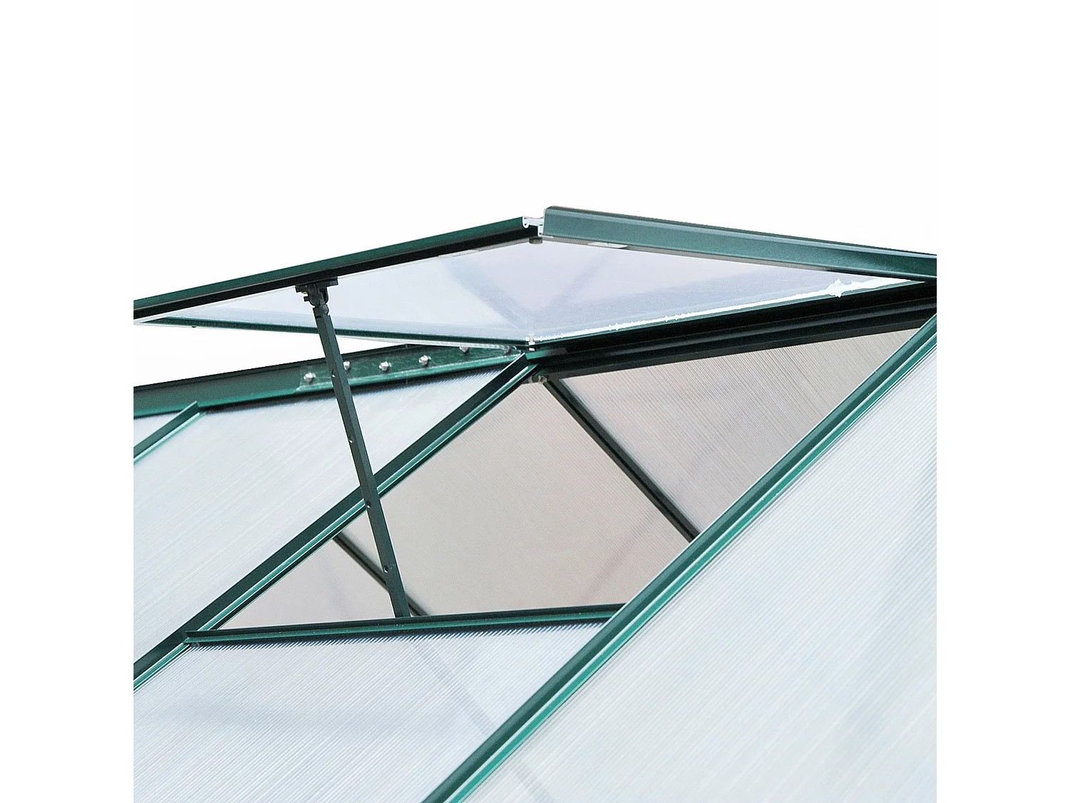 Serra da giardino in policarbonato 190x252x201cm serra per piante con base