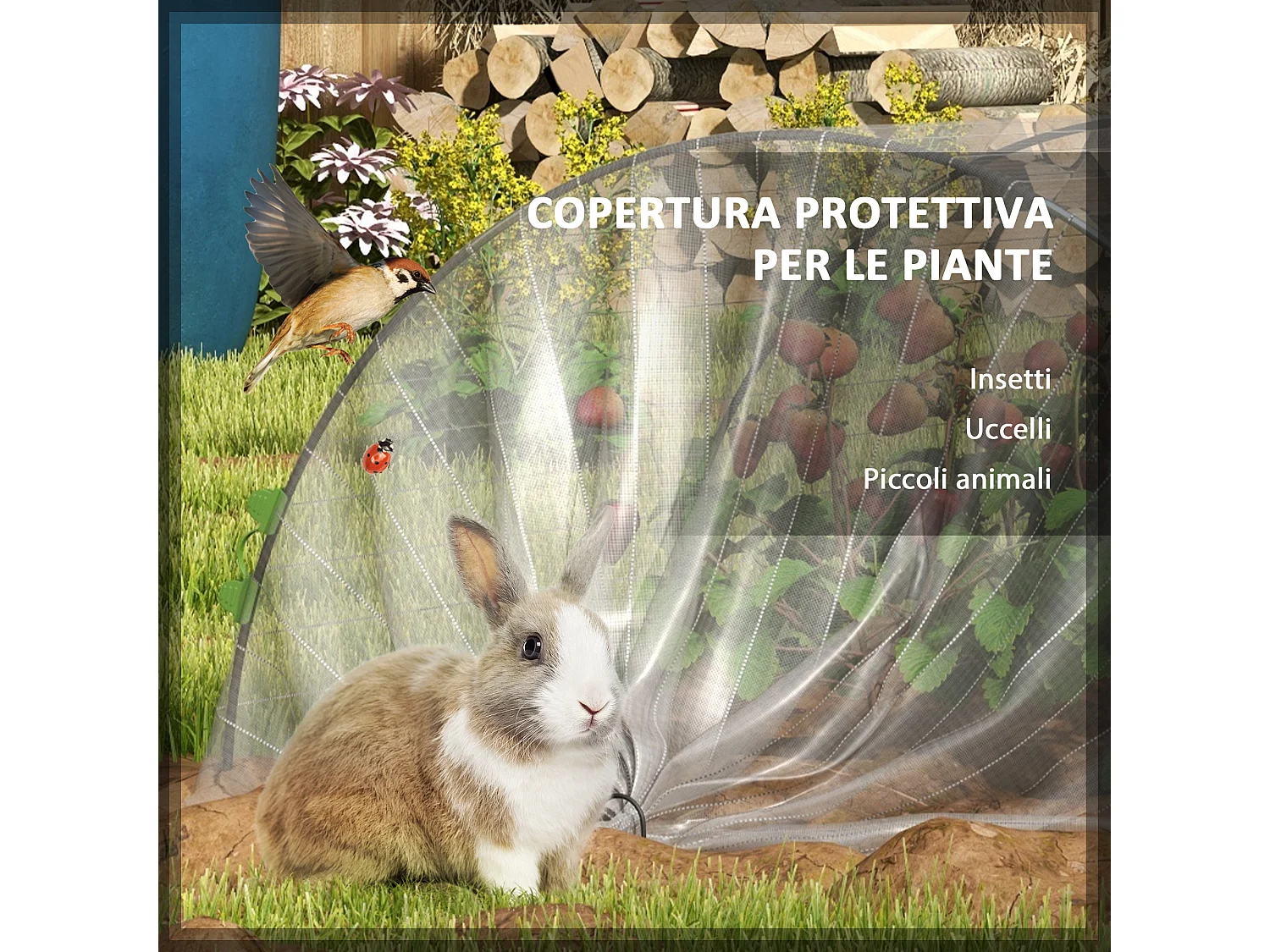 Cerchi da giardino per serra archi per serra tunnel orto con copertura a rete