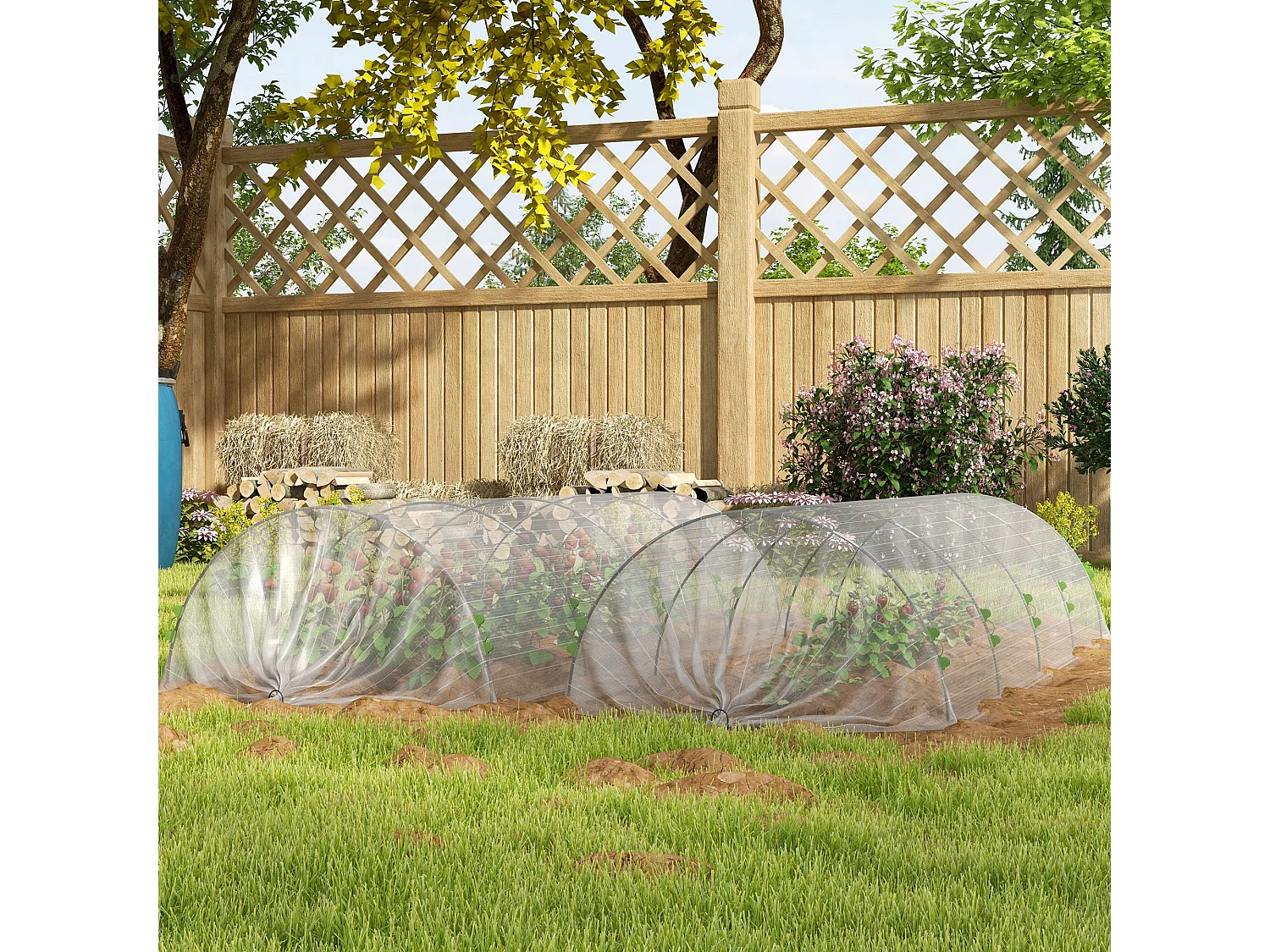 Cerchi da giardino per serra archi per serra tunnel orto con copertura a rete