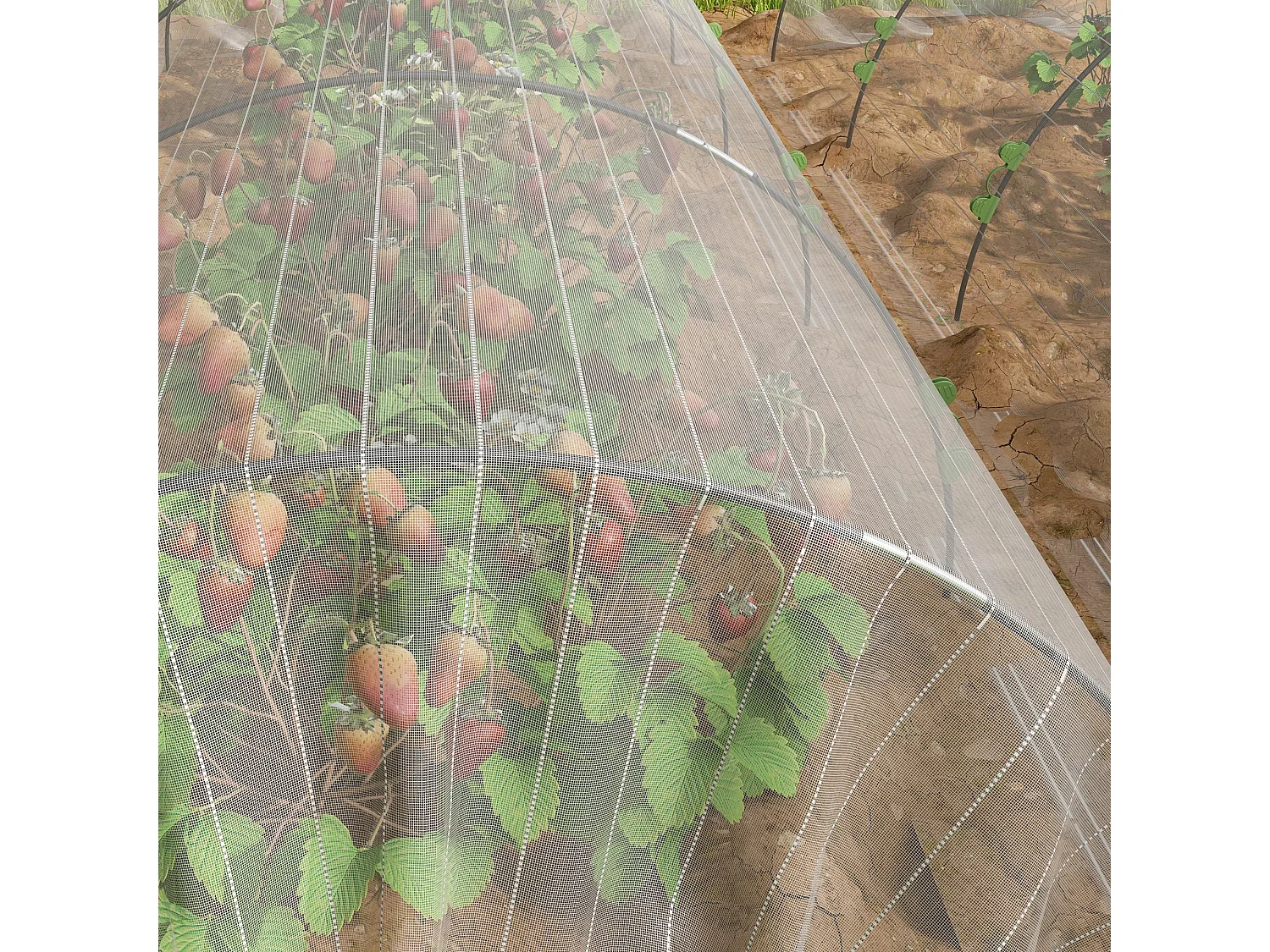 Cerchi da giardino per serra archi per serra tunnel orto con copertura a rete