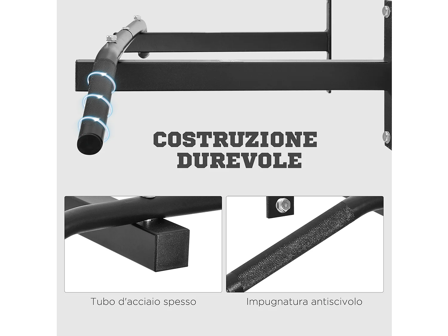 Barra per Trazione a Muro Professionale con Struttura in Acciaio