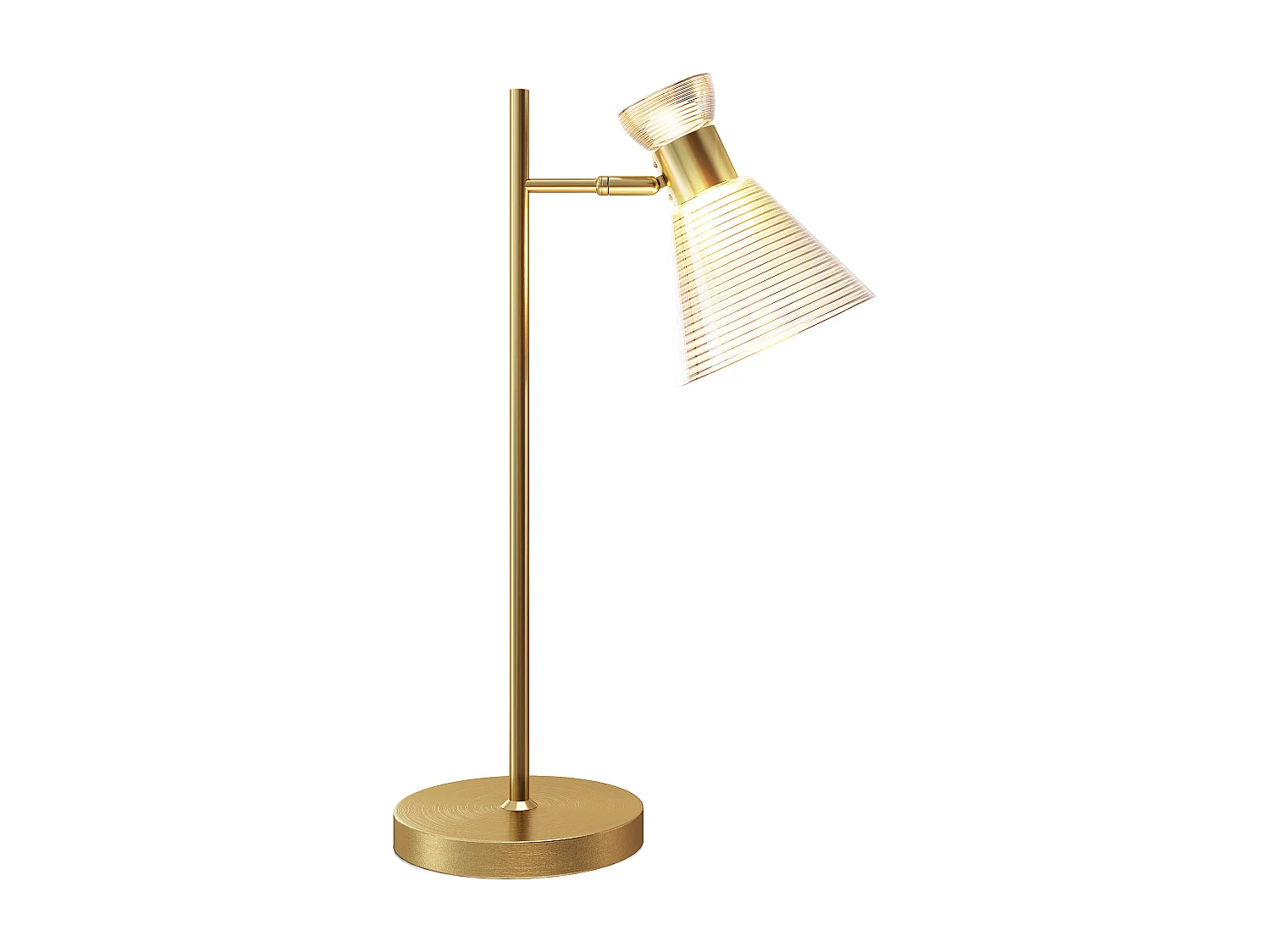 Lampada da tavolo moderna con paralume in vetro satinato oro