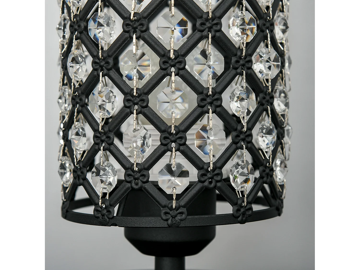 Lampada da tavolo paralume cristallo 2 porte usb luce touch