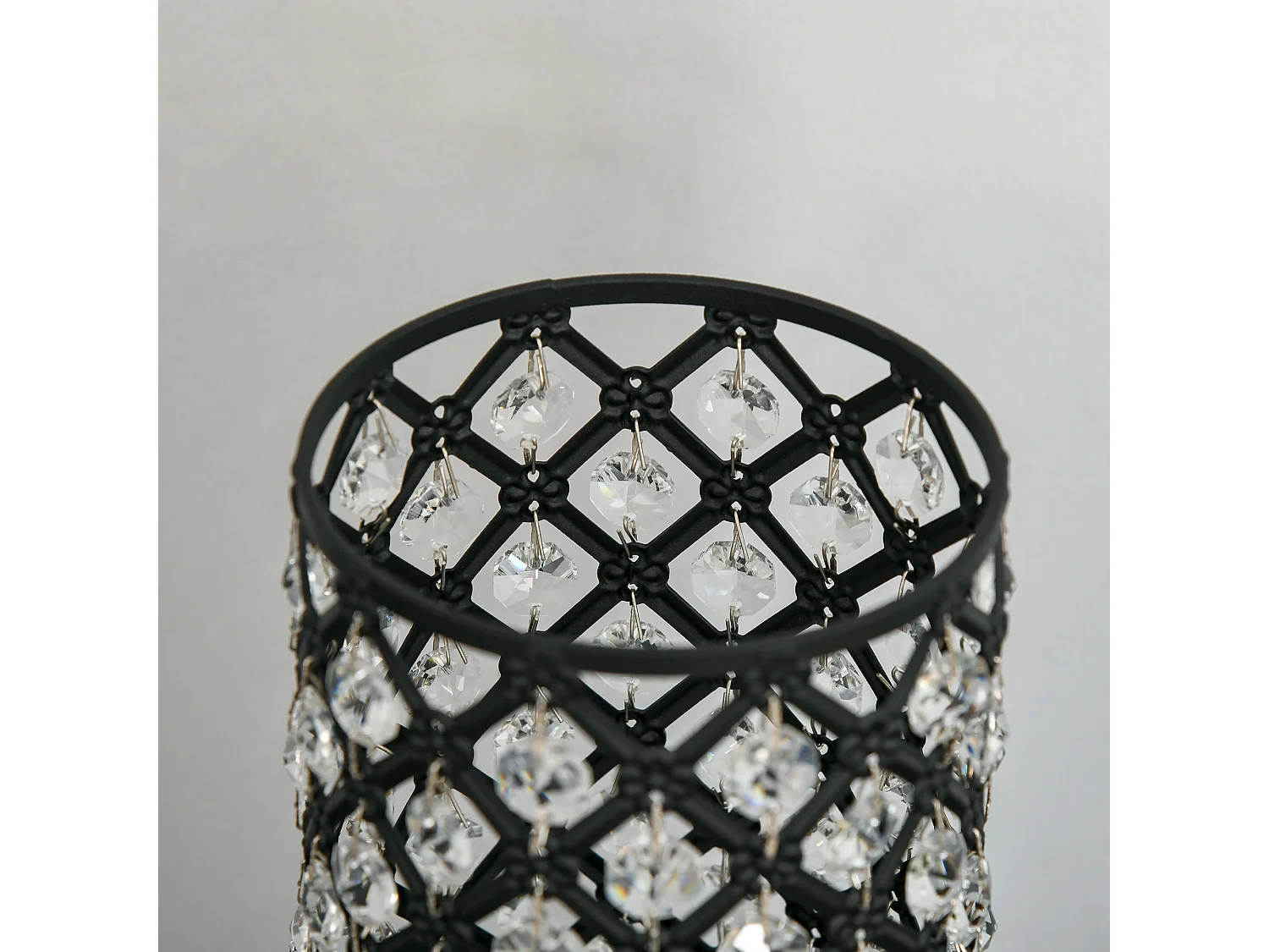 Lampada da tavolo paralume cristallo 2 porte usb luce touch