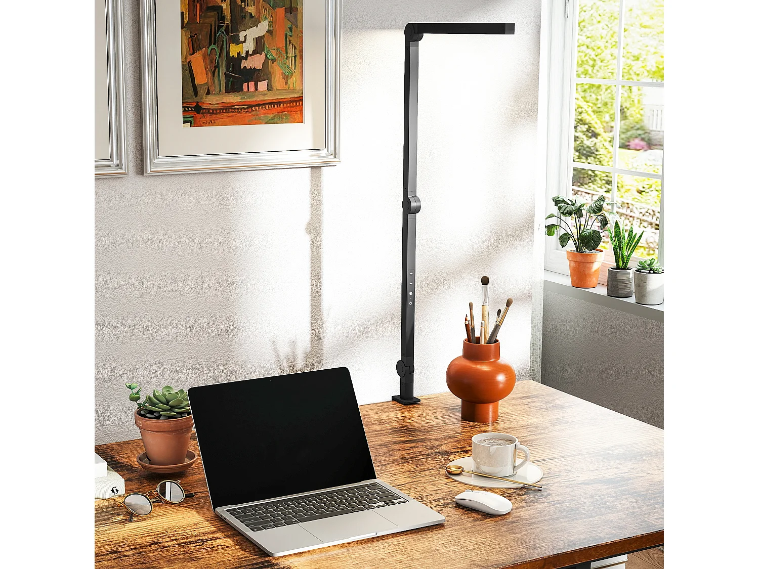 Lampada da scrivania dimmerabile con morsetto e braccio regolabile