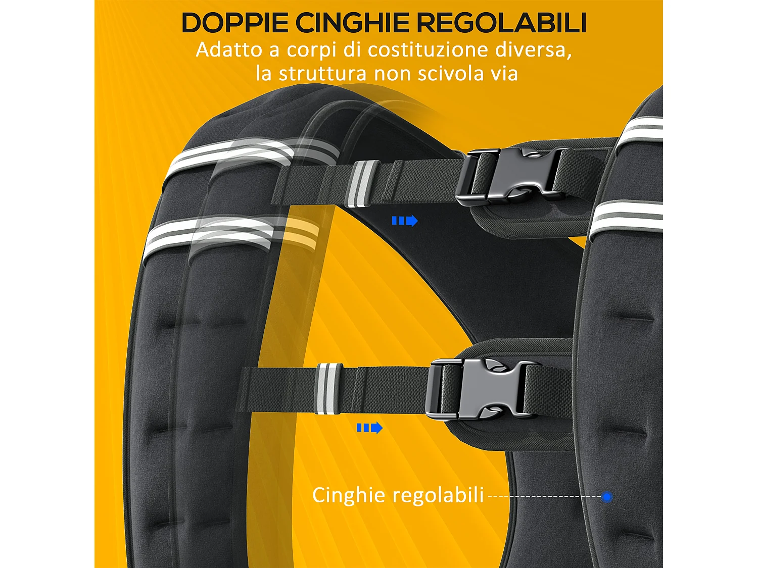 Giubbotto zavorrato 10kg traspirante con tasca portaoggetti nero