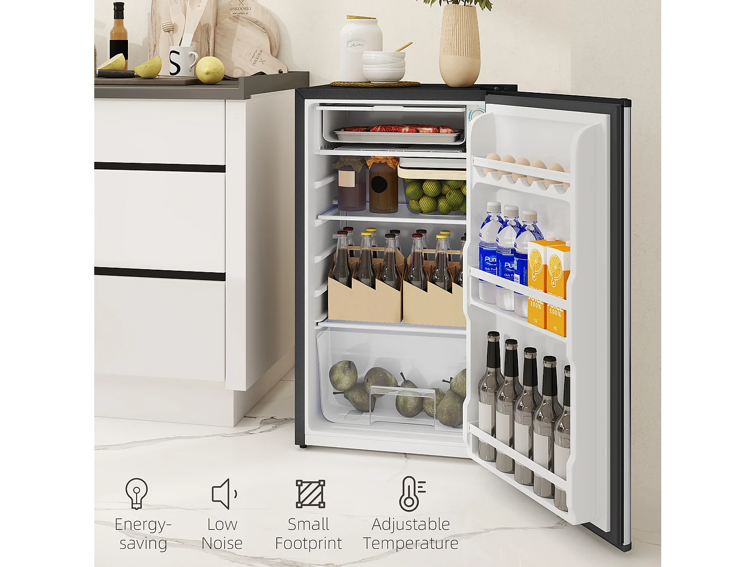 Frigorifero piccolo 91l monoporta reversibile con congelatore