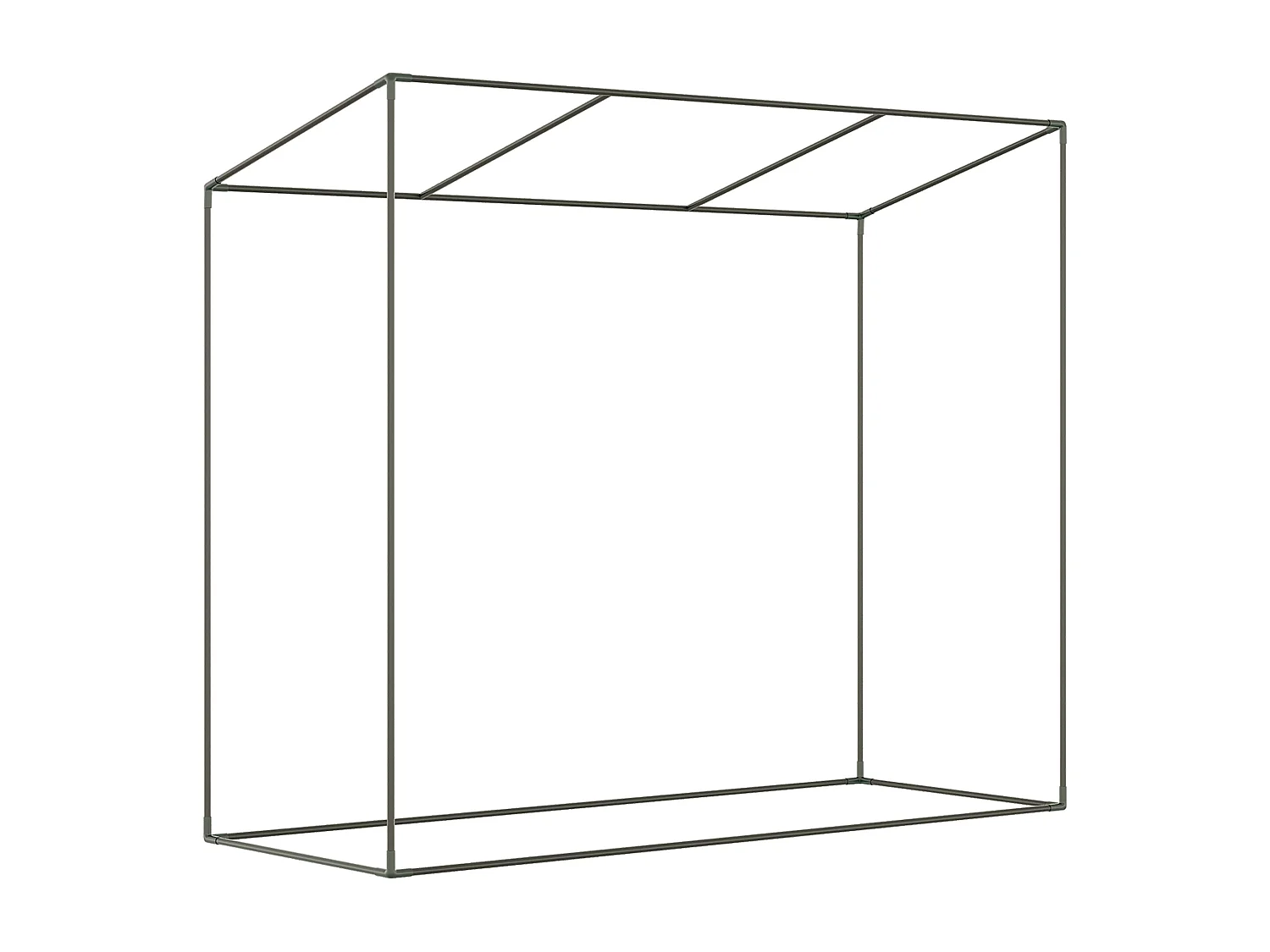 Serra da giardino con porta avvolgibile 2 finestre e bordi estesi