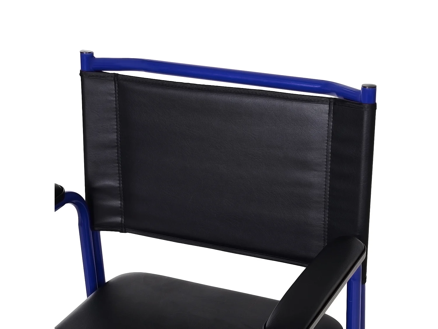 Sedia a Rotelle Bagno con Vaso Rimovibile in Tubi di Ferro e PVC