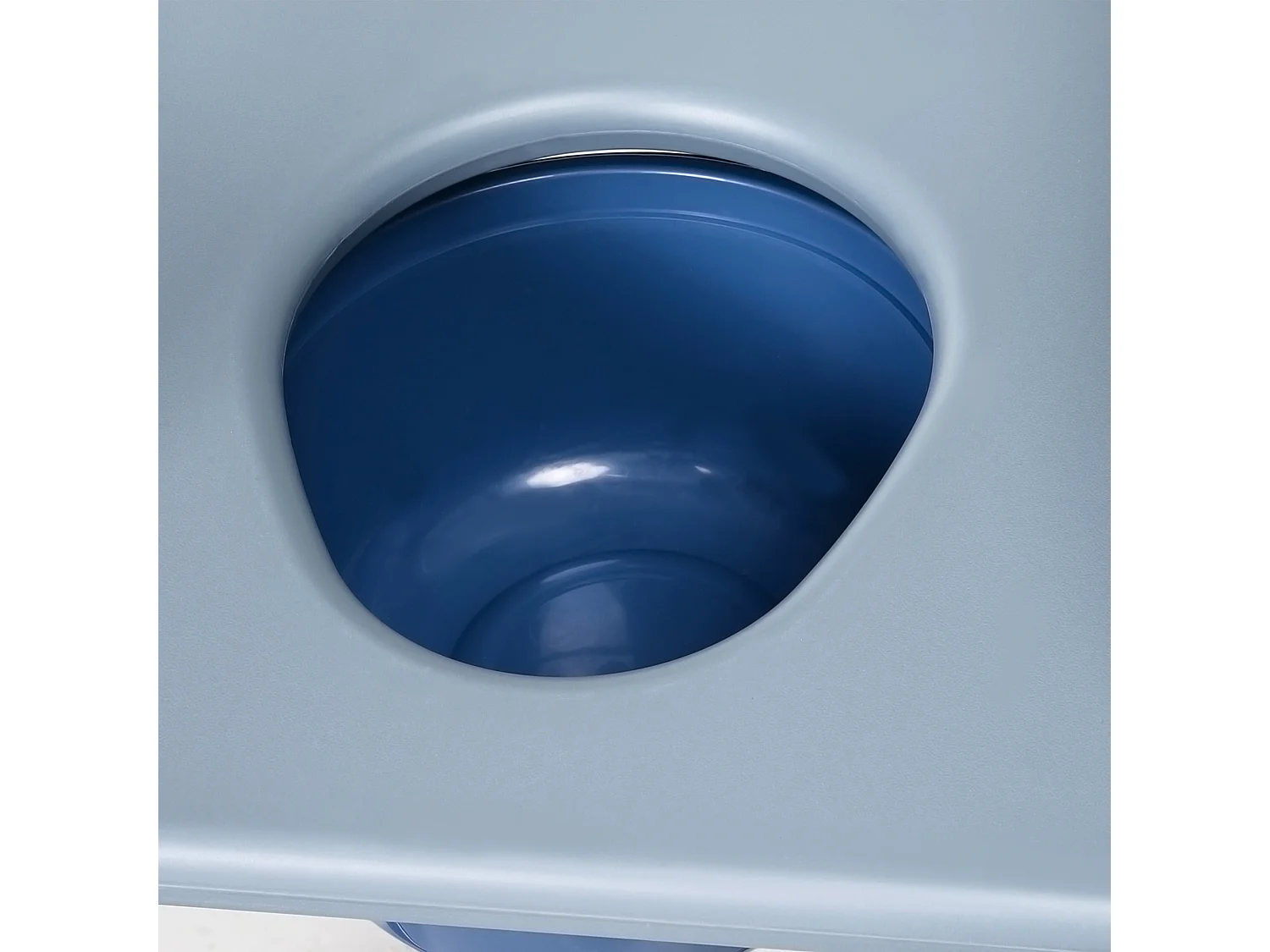 Sedia a Rotelle Bagno con Vaso Rimovibile in Tubi di Ferro e PVC