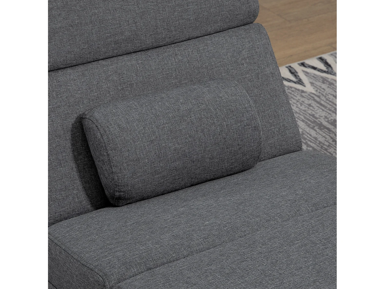 Poltrona massaggiante con riscaldamento e telecomando grigio