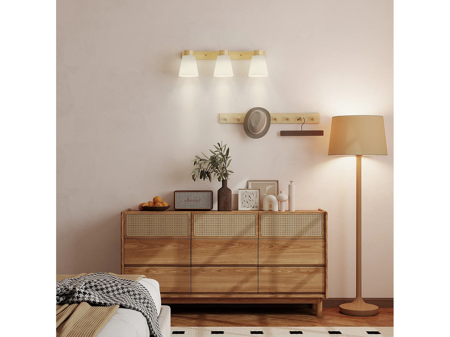 Lampadario da soffitto con 3 luci regolabili a 90° attacco e27