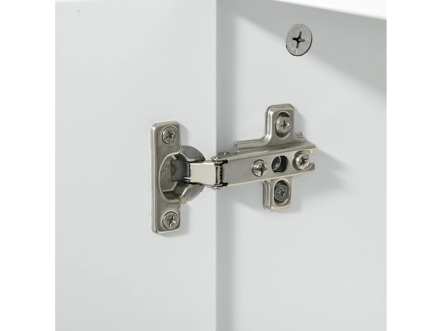 Mobile sotto lavabo bagno a u con 2 ante e ripiano regolabile