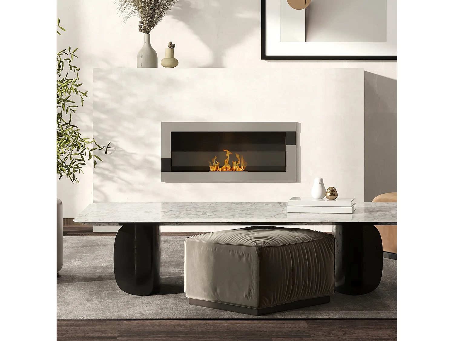 Termoventilatore da parete con timer 12h e 2 modalità grigio