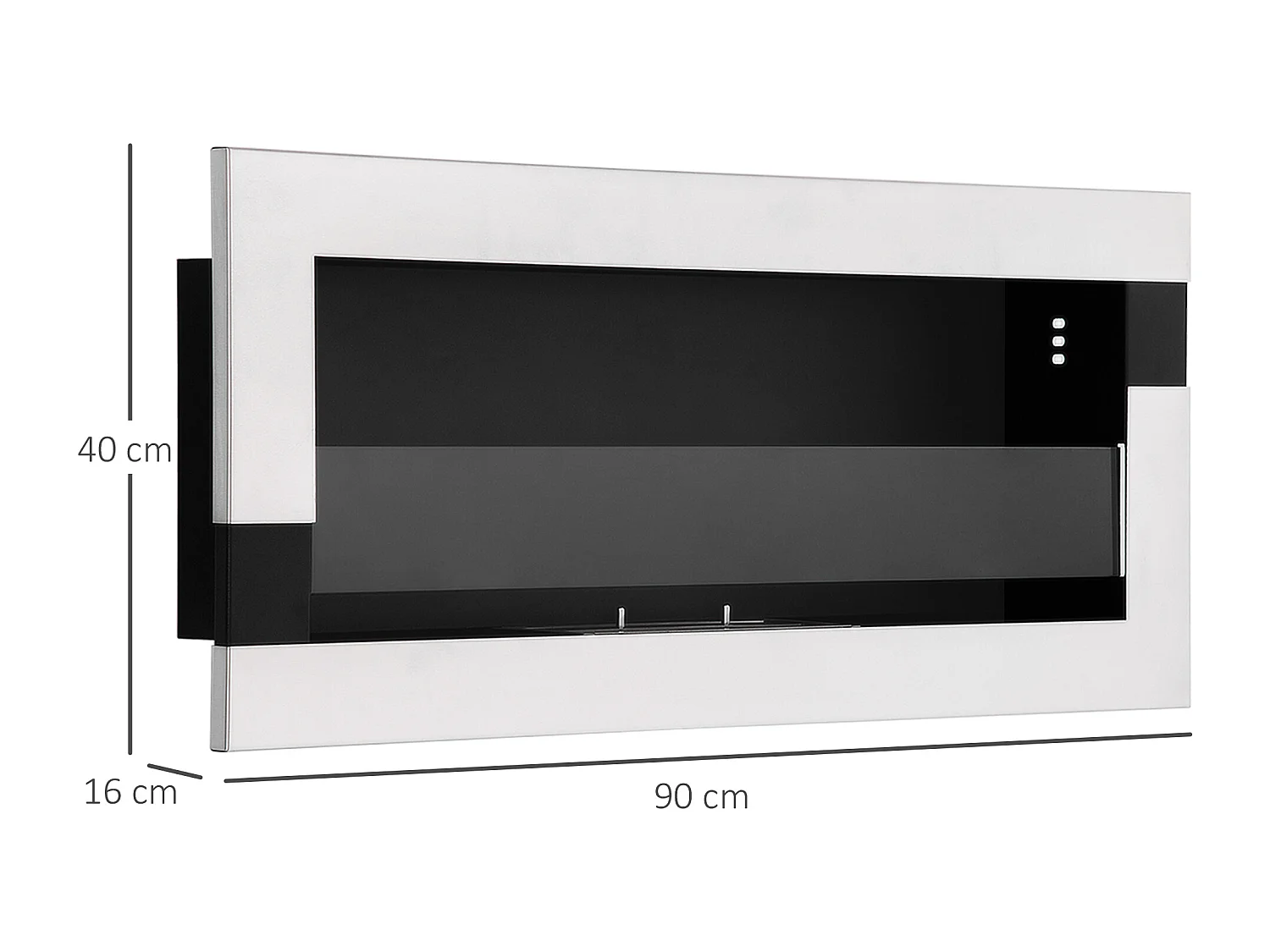 Termoventilatore da parete con timer 12h e 2 modalità grigio