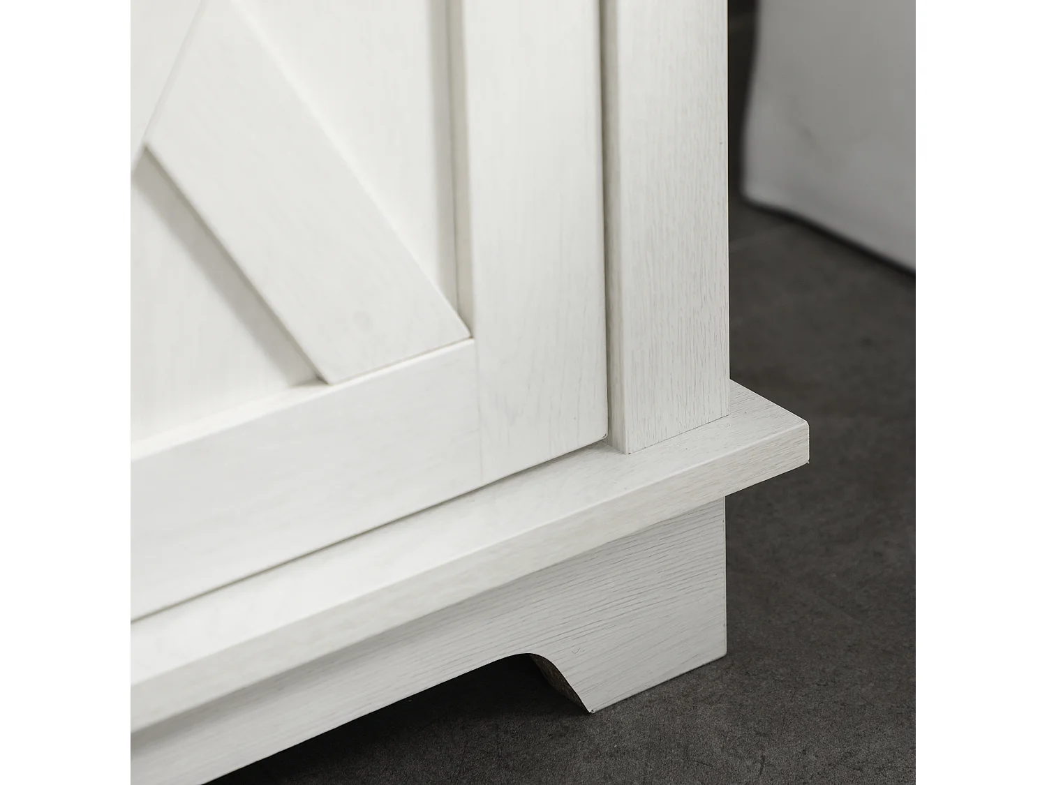 Mobile bagno sotto lavabo con armadietto a 2 ante e ripiano bianco