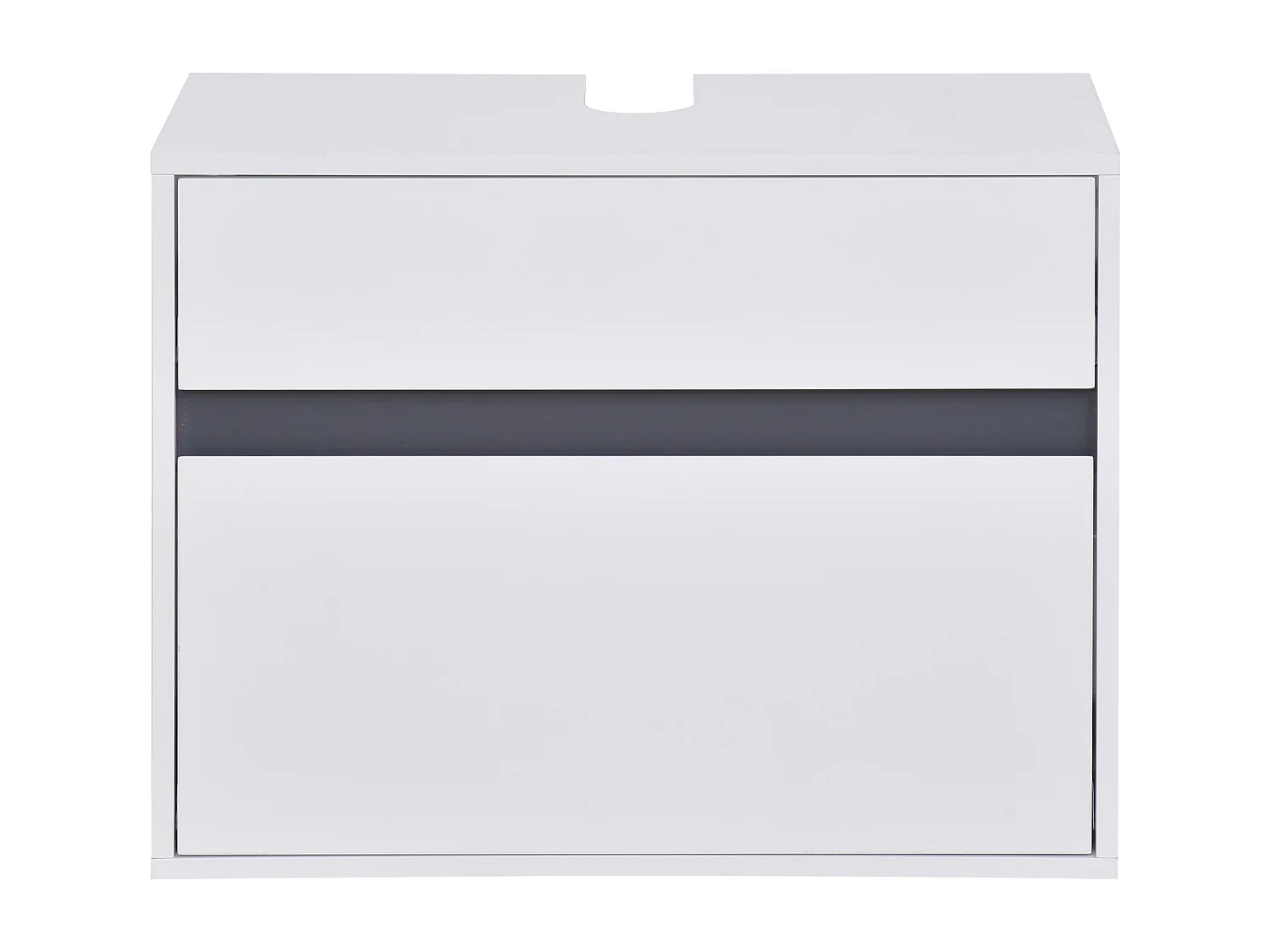 Mobiletto sottolavabo e copricolonna in legno bianco