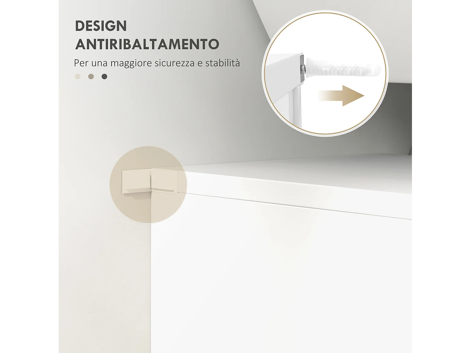 Mobile sottolavabo bagno 2 ante in legno mensola regolabile