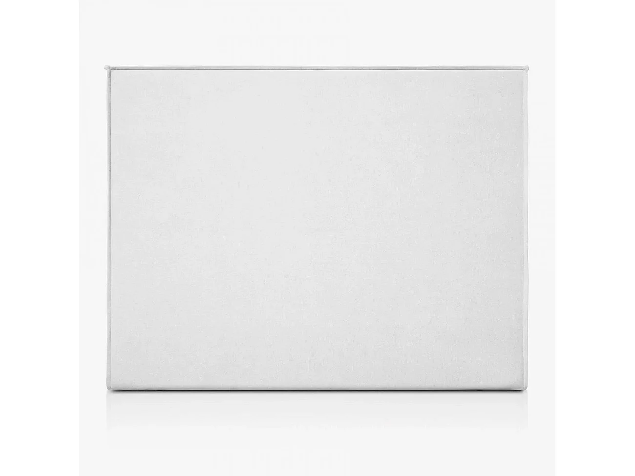 Tête de lit Mox en bois tapissée tissu anti-taches Blanc. Pour lit de 135 cm - 145x125 cm