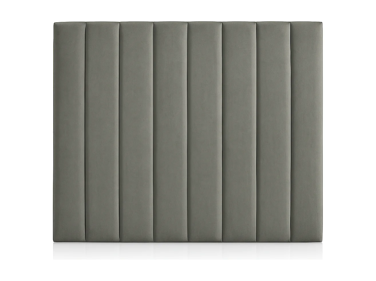 Tête de lit nordique tapissée lignes verticales tissu anti-taches Anthracite pour lit de 200 cm - 210x125 cm