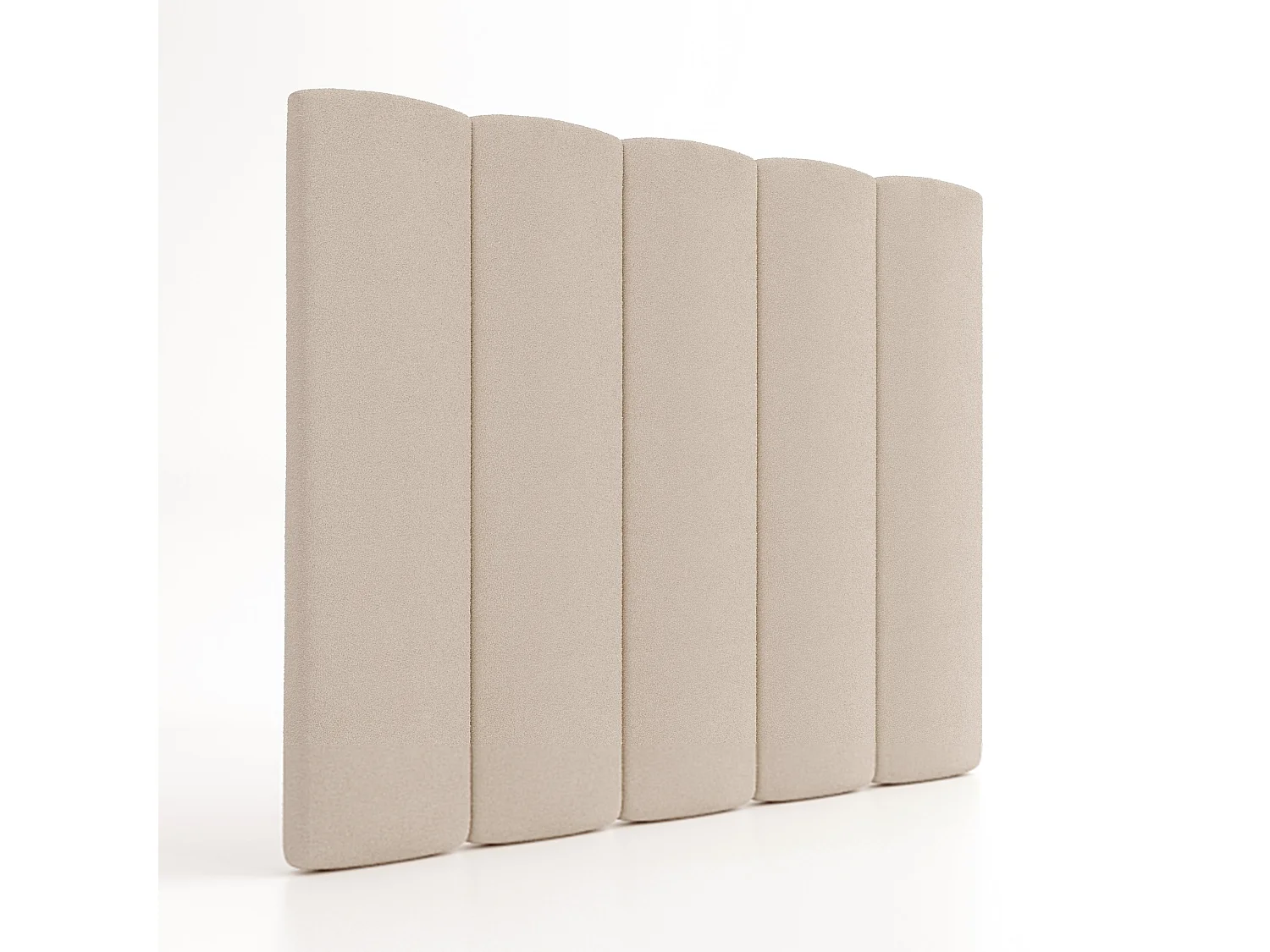 Cabecero tapizado Duna Acolchado color beige Diseño elegante para cama de 135 cm – 145x140 cm