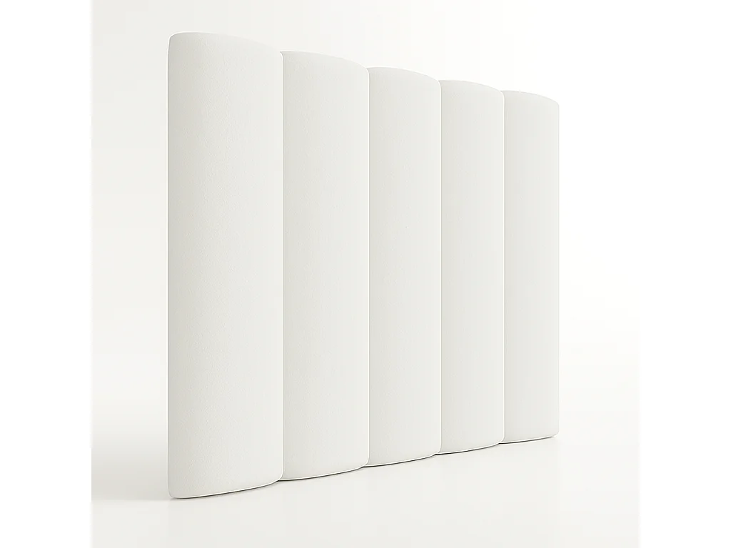 Cabecero tapizado Duna Acolchado color blanco Diseño elegante para cama de 160 cm – 170x140 cm