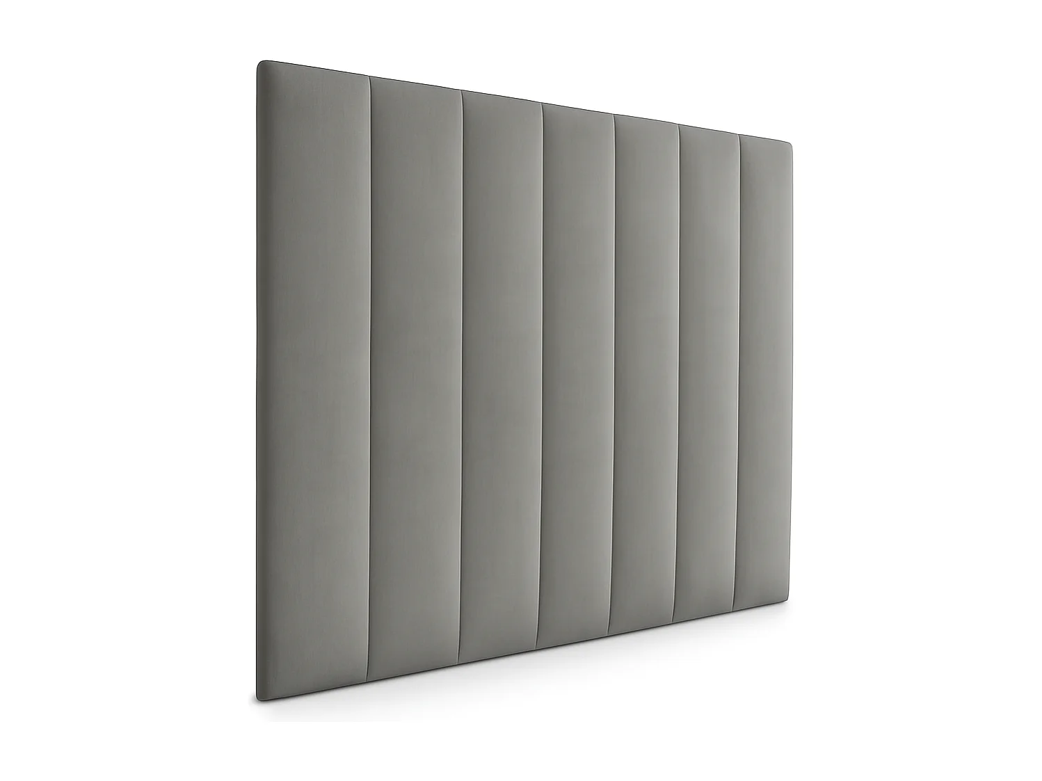 Cabecero tapizado nórdico líneas verticales tela antimanchas Antracita para cama 135 cm - 145x125 cm