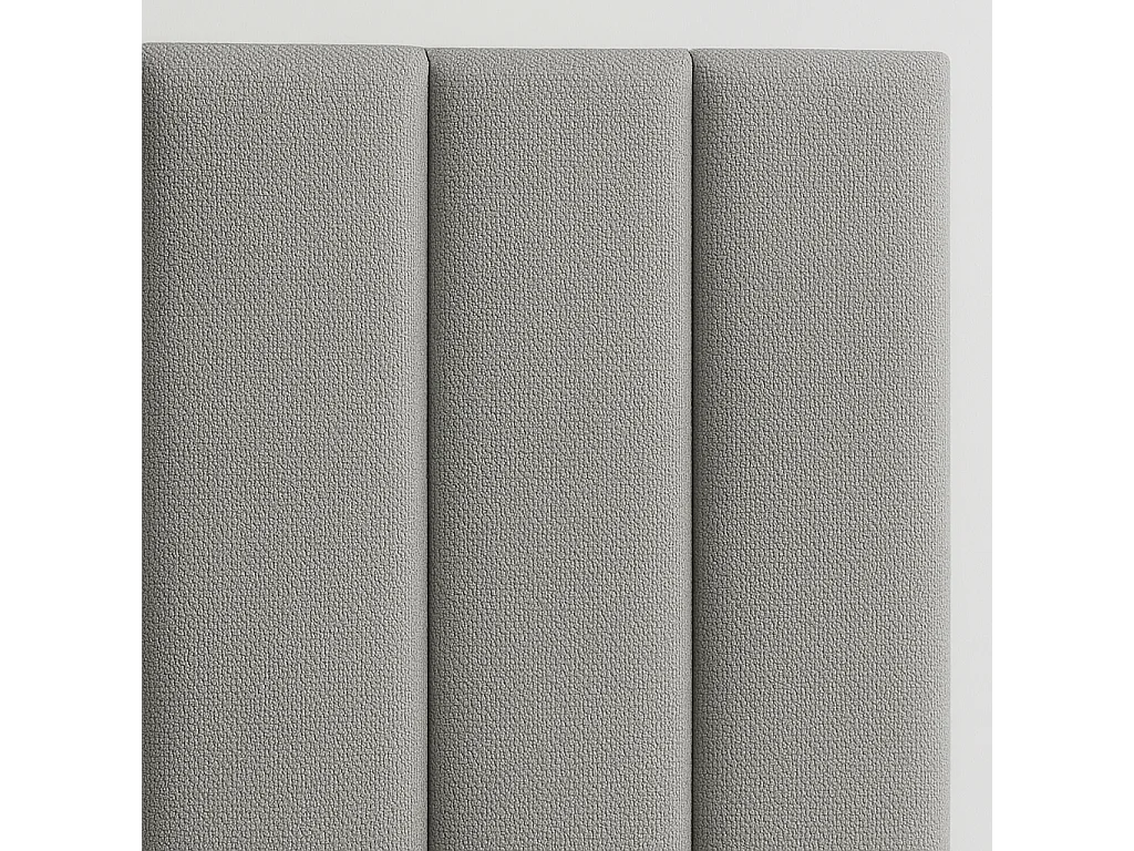 Cabecero tapizado nórdico líneas verticales tela antimanchas Gris para cama 150 cm - 160x125 cm