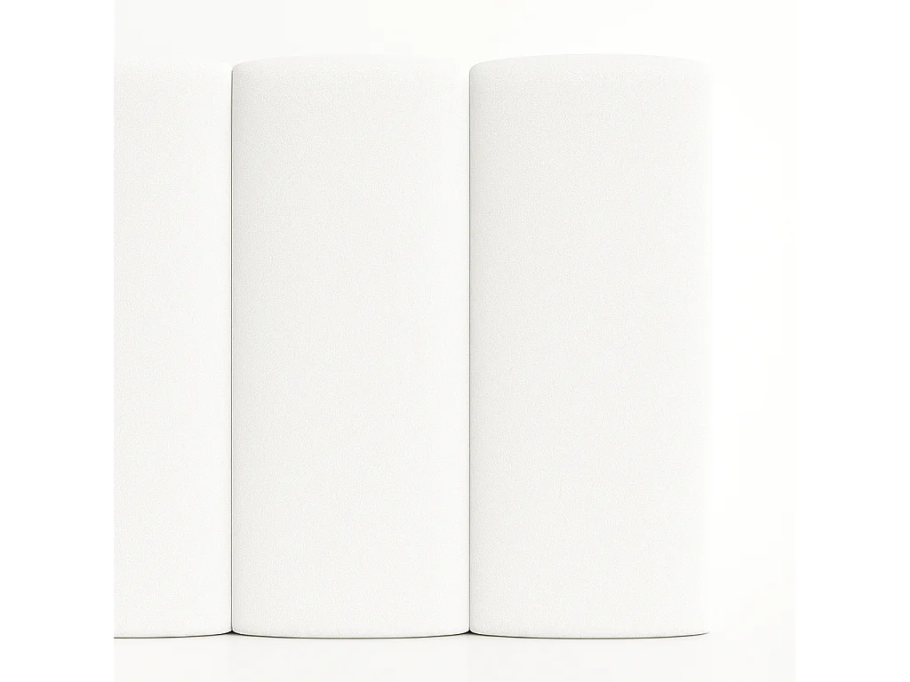 Cabecero tapizado nórdico líneas verticales tela antimanchas blanco para cama 105 cm - 115x125 cm