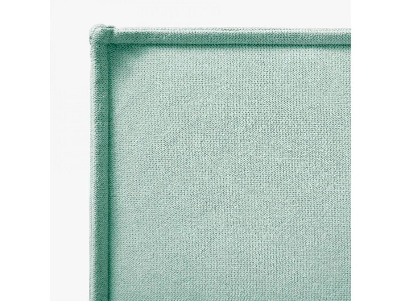 Tête de lit Mox en bois tapissée tissu anti-taches Aigue-marine. Pour lit de 140 cm - 150x125 cm