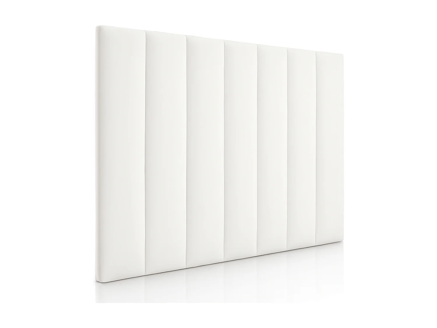 Tête de lit nordique tapissée lignes verticales tissu anti-taches Blanc pour lit de 200 cm - 210x125 cm