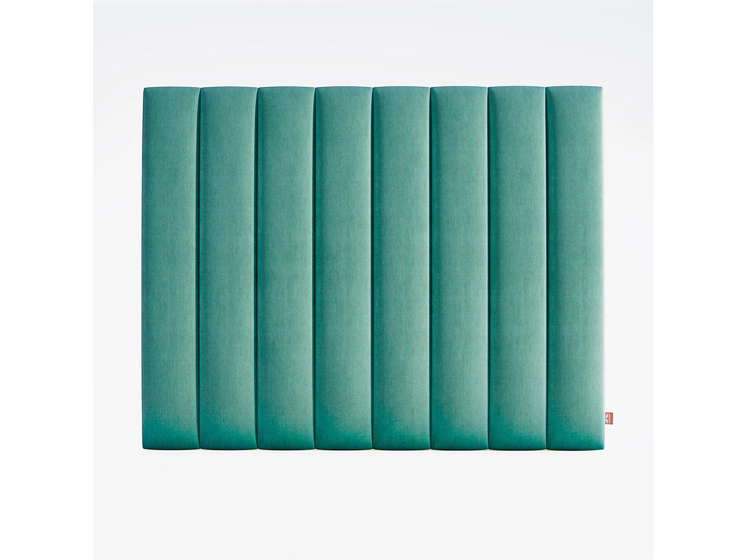 Cabecero tapizado nórdico líneas verticales tela antimanchas Turquesa para cama 140 cm - 150x125 cm