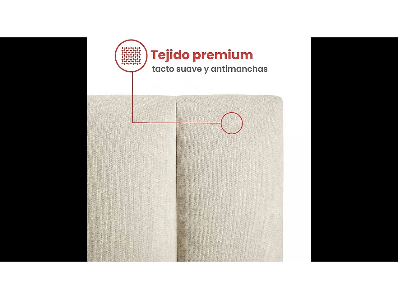 Cabecero tapizado nórdico líneas verticales tela antimanchas Turquesa para cama 140 cm - 150x125 cm