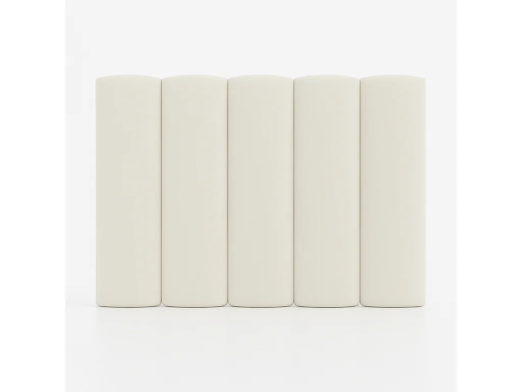 Cabecero tapizado Duna Acolchado color blanco Diseño elegante para cama de 135 cm – 145x140 cm