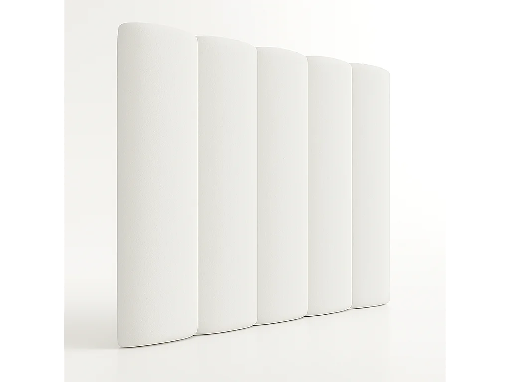 Cabecero tapizado Duna Acolchado color blanco Diseño elegante para cama de 135 cm – 145x140 cm