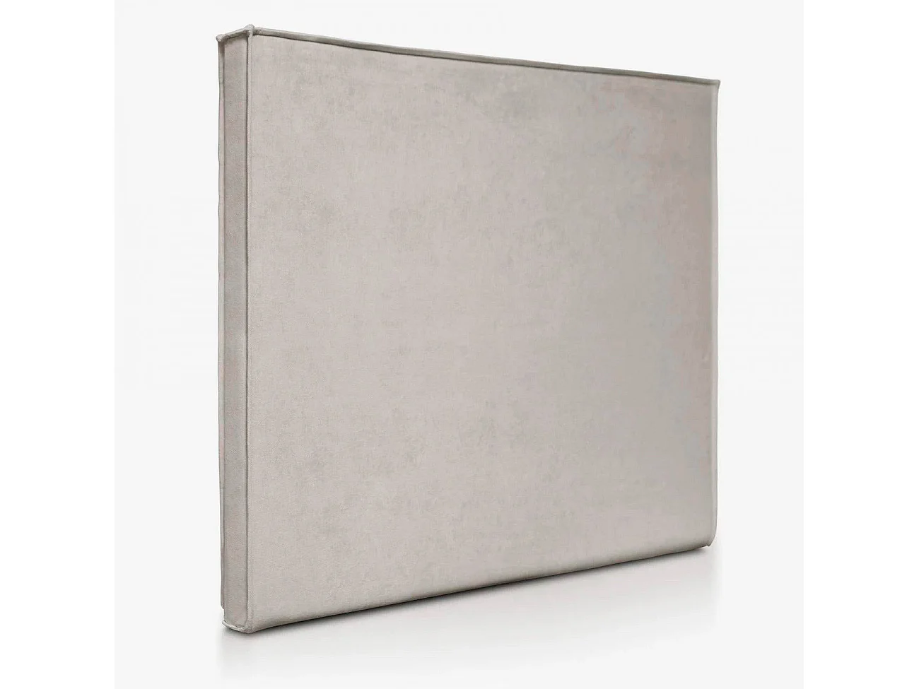 Tête de lit Mox en bois tapissée tissu anti-taches Gris. Pour lit de 105 cm - 115x125 cm