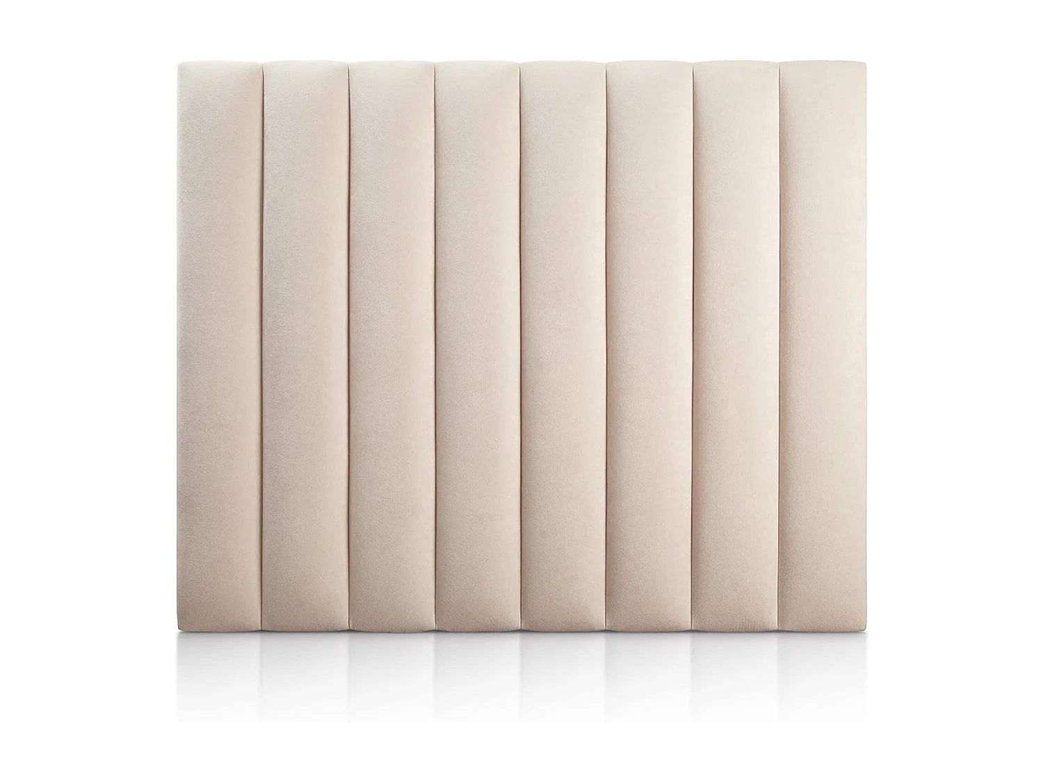 Cabecero tapizado nórdico líneas verticales tela antimanchas Beige para cama 90 cm - 100x125 cm