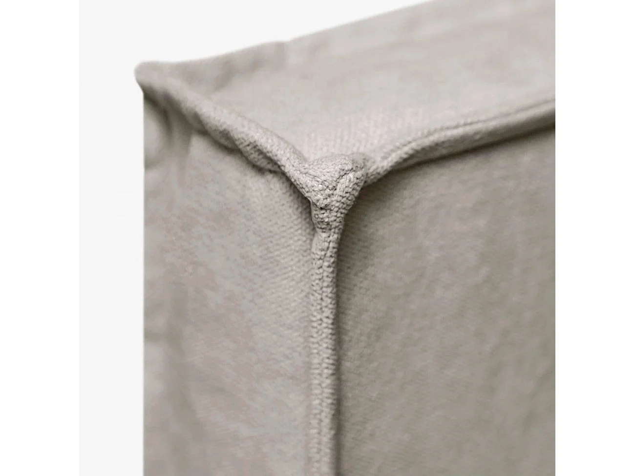 Tête de lit Mox en bois tapissée tissu anti-taches Gris. Pour lit de 135 cm - 145x125 cm