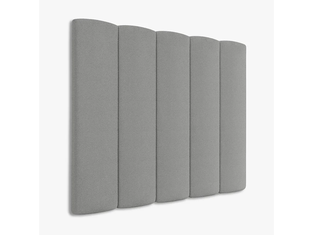 Cabecero tapizado Duna Acolchado color gris Diseño elegante para cama de 200 cm – 210x140 cm