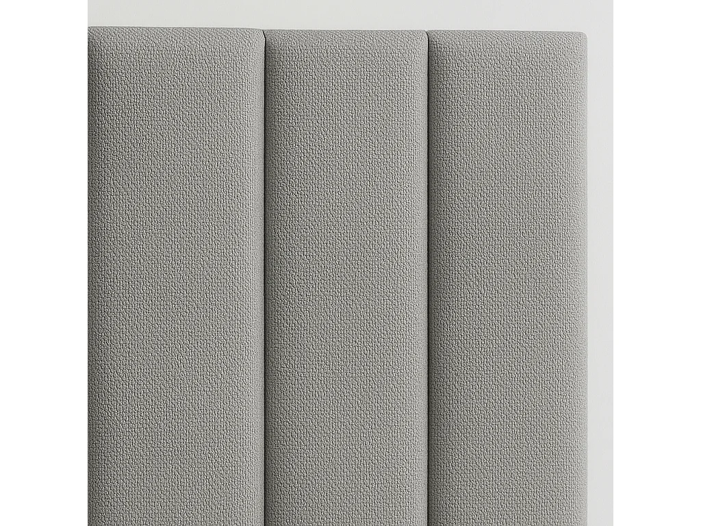 Cabecero tapizado nórdico líneas verticales tela antimanchas Gris para cama 135 cm - 145x125 cm
