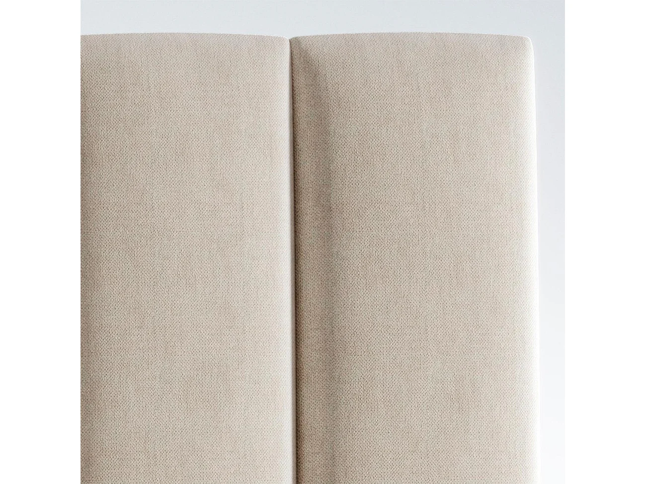 Tête de lit nordique tapissée lignes verticales tissu anti-taches Beige pour lit de 150 cm - 160x125 cm
